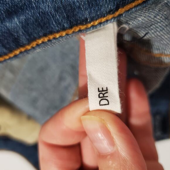 Rag & Bone Dre Distressed & Repaired Ada Brigade Boyfriend Jean Womens 25 Blue - Picture 10 of 12